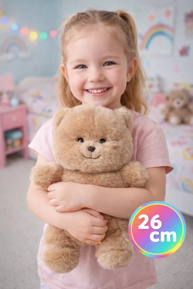 26 cm Peluş Ayı Oyuncak – Yumuşak Teddy Bear, Çocuk Odası Dekoru & Hediye Ayıcık ürün görseli 1