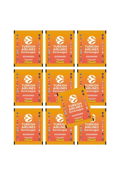 2024-25 Turkish Airlines EuroLeague Panini Official 10lu Paket (50 Sticker) ürün görseli 1