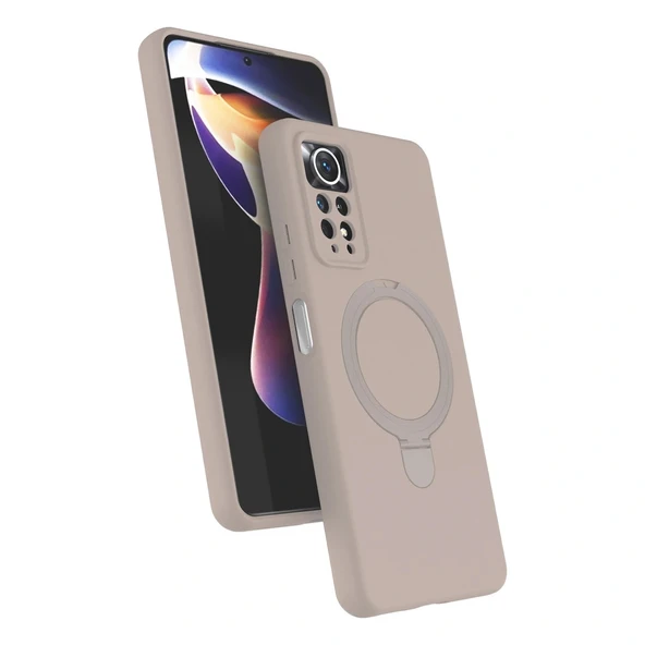 Xiaomi Redmi Note 12 Pro 4g Regal Magsafe Standlı Kapak - Çöl Titanyum ürün görseli 1
