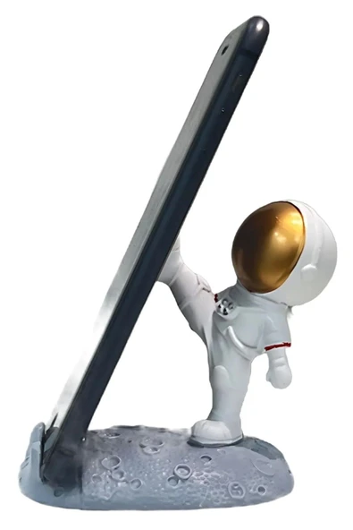 Mini Astronot Model Telefon ve Tablet Tutucu Standı - Resim 3