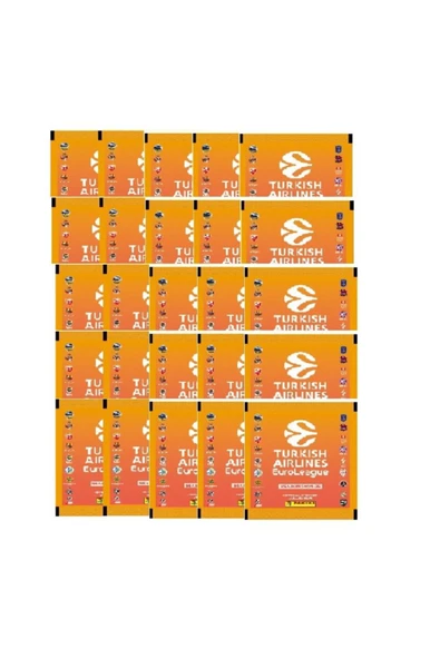 2024-25 Turkish Airlines EuroLeague Panini Official 25li Paket (125 Sticker) Sticker Collection ürün görseli 1