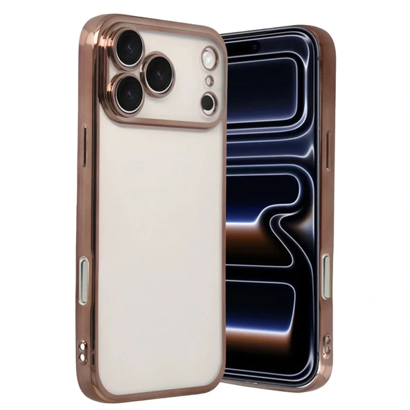 Apple İphone 17 Pro Razer Lensli Silikon - Çöl Titanyum ürün görseli 1