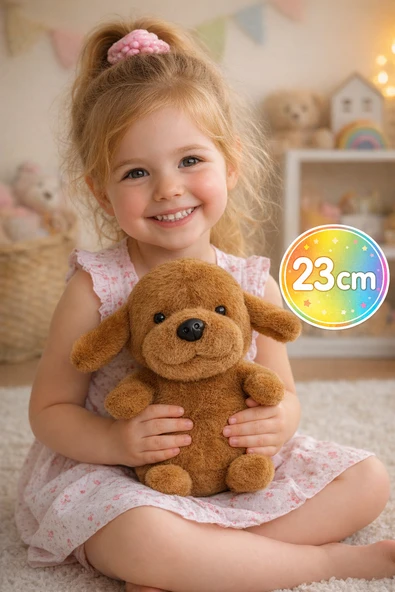 23 cm Peluş Köpek Oyuncak – Yumuşak Dokulu, Sevimli Tasarım, Çocuklar İçin Peluş ürün görseli 1
