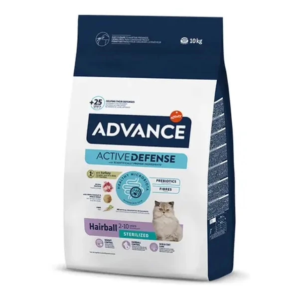Advance Hairball Sterilised Adult Hindili Kısırlaştırılmış Yetişkin Kedi Maması 10 Kg ürün görseli 1