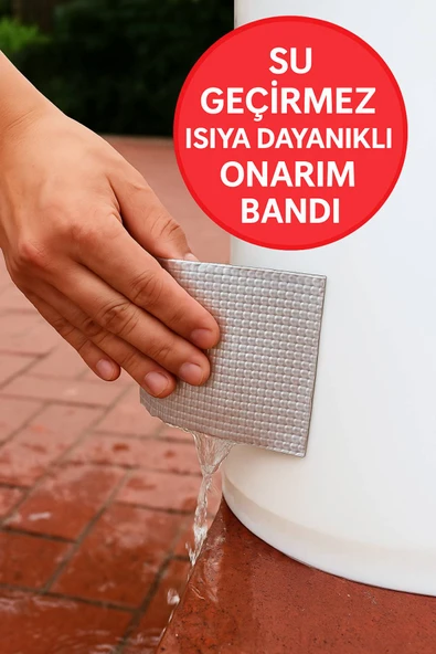 Su Geçirmez Isıya Dayanıklı Alüminyum Onarım Bandı 5cm x 5m – Güçlü Yapışkanlı Sızdırmaz Tamir Bandı ürün görseli 1