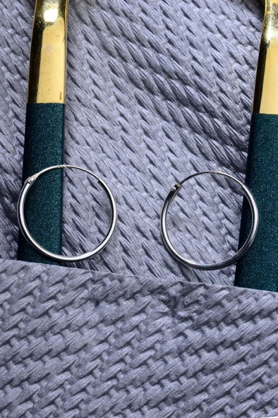 925 Ayar Gümüş Halka Küpe 1,4 mm - 16 mm ürün görseli 1
