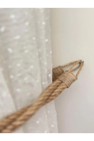 KÜTÜKhouse Rattan Makrome Jüt Perde Bağı 2'li Set ürün görseli 1