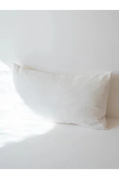 KÜTÜKhouse Beyaz Keten Yastık Kılıfı 2'li Set 50x70 cm ürün görseli 1