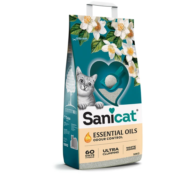 Sanicat Essential Oils Yasemin Kokulu Kedi Kumu 10 Kg ürün görseli 1