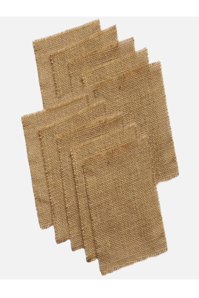 KÜTÜKhouse Kavanoz Kapağı Jüt Kumaş Örtüsü 15x15 cm 100 Adet ürün görseli 1