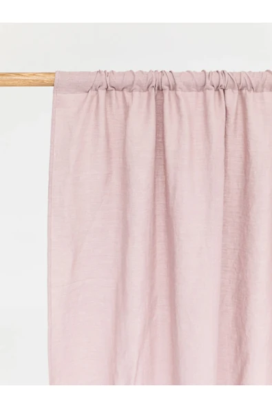 KÜTÜKhouse Pembe Çubuk Cepli Perde 200x230 cm Tek Parça ürün görseli 1