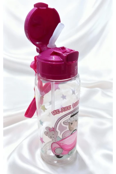 askılı pipetli 500 ml suluk/ matara - Resim 3