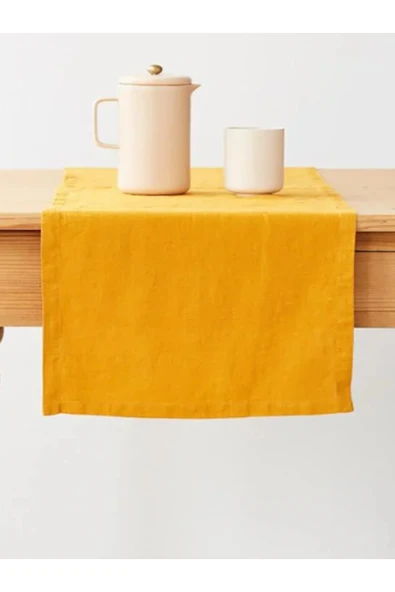 KÜTÜKhouse Hardal Masa Runner 40x150 cm - Resim 3