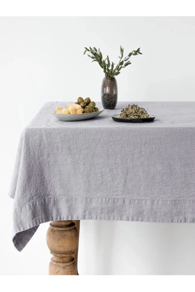 KÜTÜKhouse Açık Gri Masa Örtüsü 150x180 cm ürün görseli 1