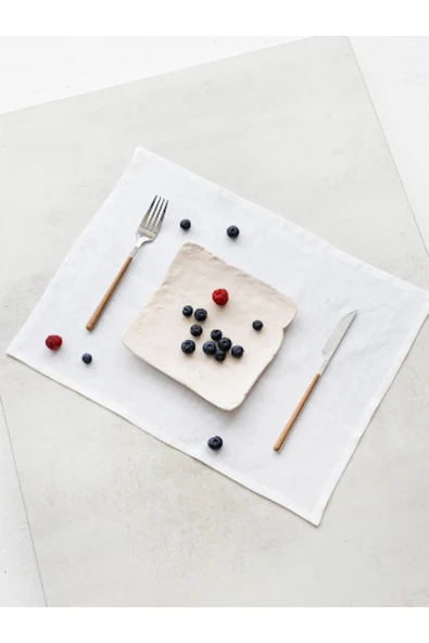 KÜTÜKhouse Amerikan Servis Beyaz 2'li Set 35x45 cm ürün görseli 1