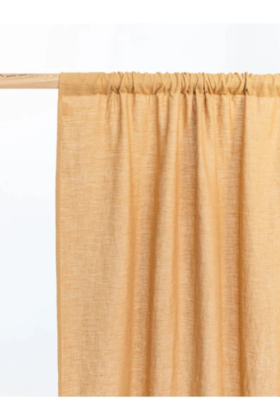 KÜTÜKhouse Çubuk Çepli Perde Turuncu 200x230 cm Tek Parça ürün görseli 1