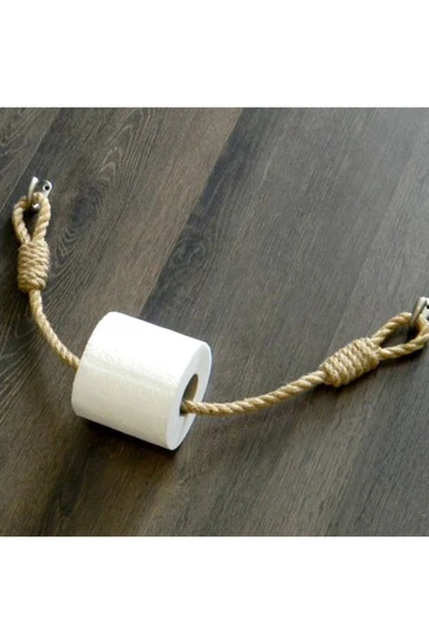 KÜTÜKhouse Jüt Halatlı Tuvalet Kağıt Tutacağı - Resim 3