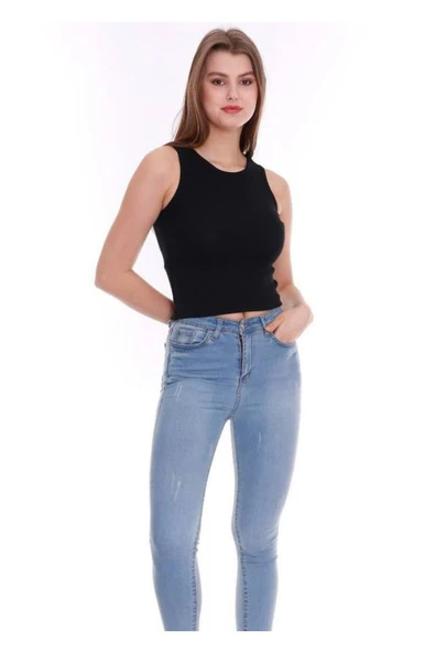 KÜTÜKhouse Kaşkorse Crop Siyah ürün görseli 1
