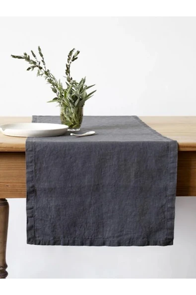 KÜTÜKhouse Koyu Gri Masa Runner 40 x 150 cm ürün görseli 1