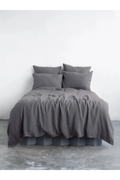 KÜTÜKhouse Koyu Gri Nevresim Takımı Tek kişilik 150x220 cm ürün görseli 1