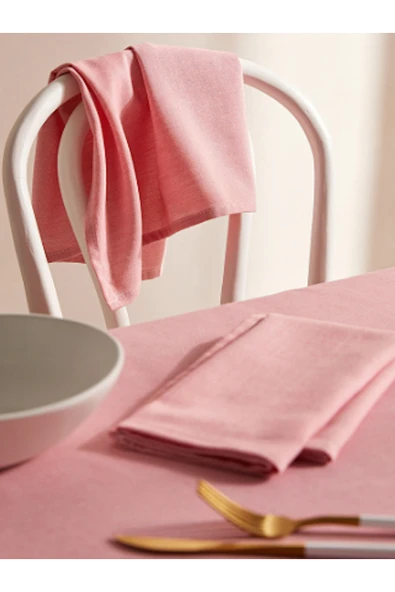 KÜTÜKhouse Yemek Masası Peçetesi Pembe  45x45 Cm 2'li Set ürün görseli 1