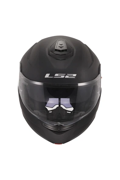 LS2 STROBE 2 ÇENE AÇILIR MAT SİYAH KASK - Resim 4