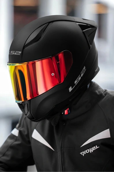 LS2 RAPID 2 RACE MAT SİYAH KASK - Resim 4