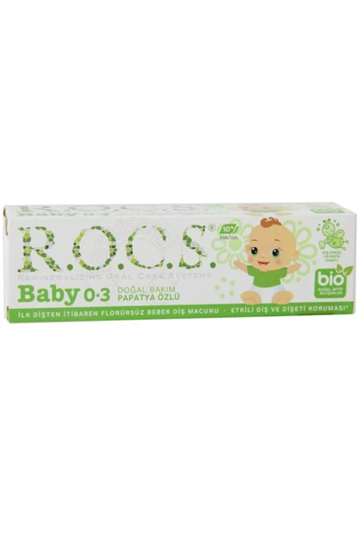 Rocs Baby 0-3 Yaş Arası Papatya Özlü Bebek Diş Macunu 35 ml ürün görseli 1