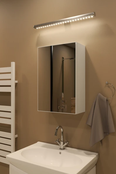 makbulce Tek Kapaklı Lavobo Üstü Aynalı Banyo Dolabı ürün görseli 1