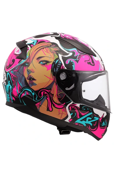 LS2 RAPID 2 CYBERG MAT MOR KASK - Resim 6