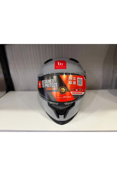 MT Helmets KASK MT BRAKER SV SOLİD A12 PARLAK NARDO GRİ - Resim 3