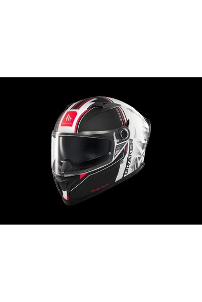 MT KASK BRAKER SV CHARM A1 MAT SİYAH/BEYAZ ürün görseli 1