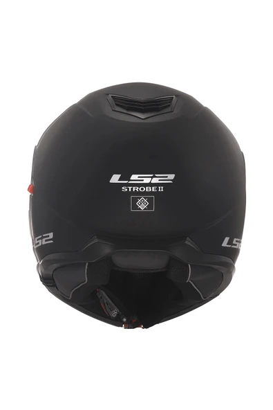 LS2 STROBE 2 ÇENE AÇILIR MAT SİYAH KASK - Resim 5