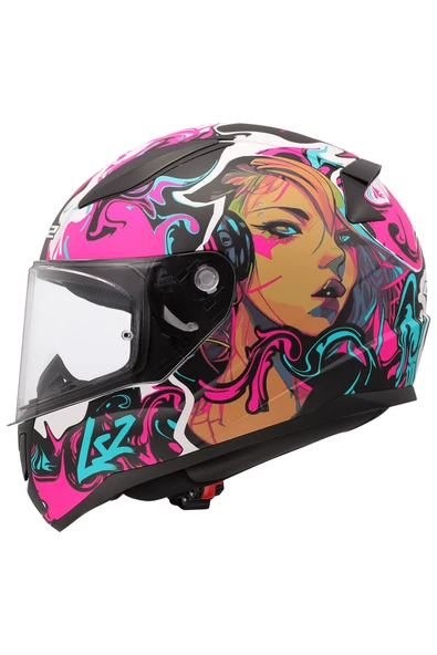 LS2 RAPID 2 CYBERG MAT KASK - Resim 2