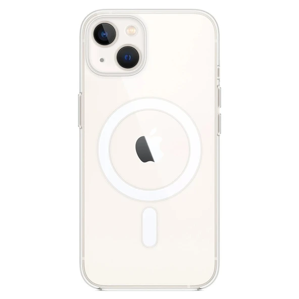 İphone 14 Kılıf Magneticsafe Şeffaf Silikon - Şeffaf - Resim 2