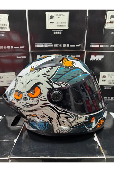 MT Helmets Braker Sv The King A7 kask siyah vizörlü (+1 şeffaf vizörlü) ürün görseli 1