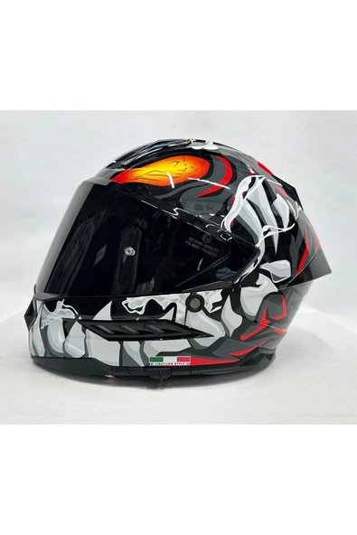 Sway Sw 868 Cannibal Black Grey Red Güneş Vizörlü Siyah Camlı ürün görseli 1