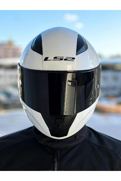 LS2 Rapid 2 Beyaz Kask Siyah Vizörlü - Resim 4