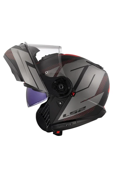LS2 STROBE 2 CODE MAT SİYAH-GRİ KASK - Resim 4