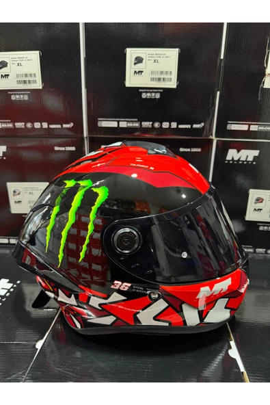 MT Helmets Targo S piqueras parlak kask siyah vizörlü (+1 şeffaf vizörlü) ürün görseli 1