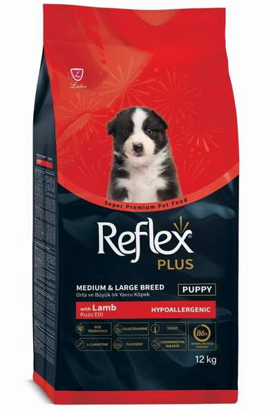 Reflex Plus Puppy Kuzulu Orta ve Büyük Irk Yavru Köpek Maması 12kg ürün görseli 1