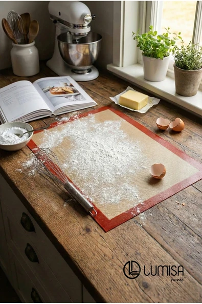 Lumisa Home LS-4001 Profesyonel Yanmaz YapışmazFırın Matı (Silpat) - Yıkanabilir Hamur Açma ve Pişirme Altlığı ürün görseli 1