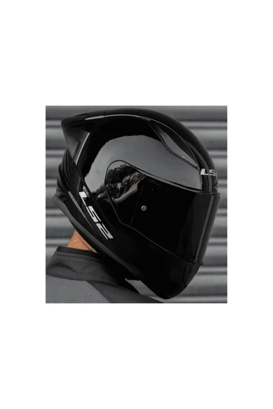 LS2 RAPID 2 RACE PARLAK SİYAH KASK - Resim 2
