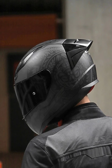 LS2 Rapıd 2 Race Takaroa Mat Siyah Kask ürün görseli 1