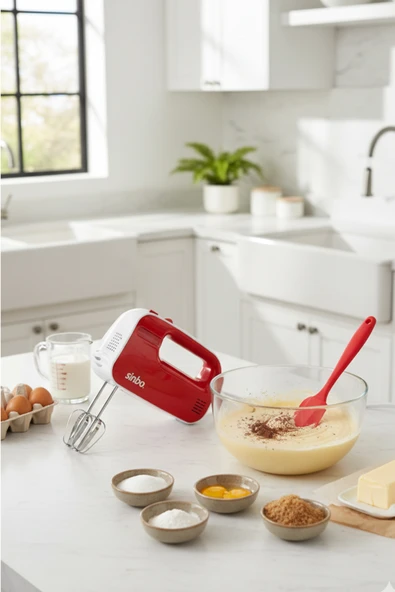 Sinbo SMX-2733 300W El mikseri Kırmızı ürün görseli 1