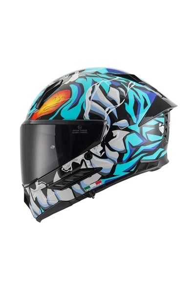 Sway SW 868 CANNIBAL GÜNEŞ VİZÖRLÜ PARLAK FULL FACE KASK ürün görseli 1