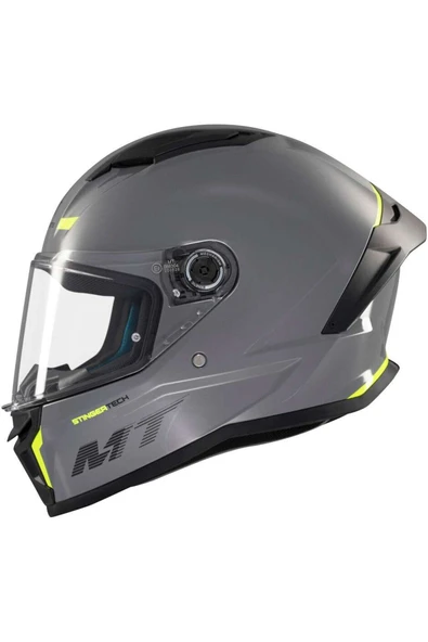 MT Helmets MT Stınger 2 Solıd A12 Parlak Gri Kapalı Kask - Resim 5