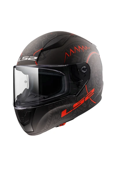 LS2 RAPID 2 TAKAROA MAT SİYAH-KIRMIZI KASK ürün görseli 1