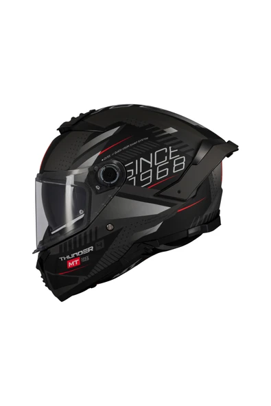 MT KASK THUNDER 4 SV LUMİNENCE D1 MAT GRİ/SİYAH ürün görseli 1