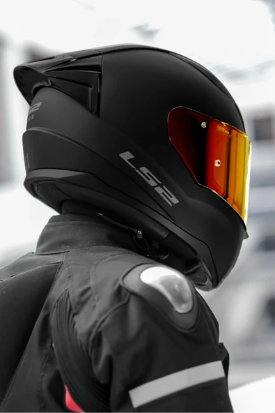 LS2 RAPID 2 RACE MAT SİYAH KASK - Resim 7